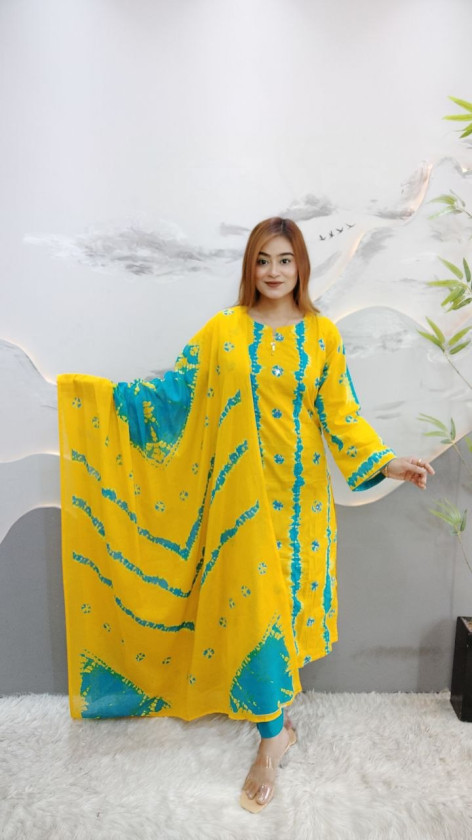 Badni ikkat (yellow n fer...