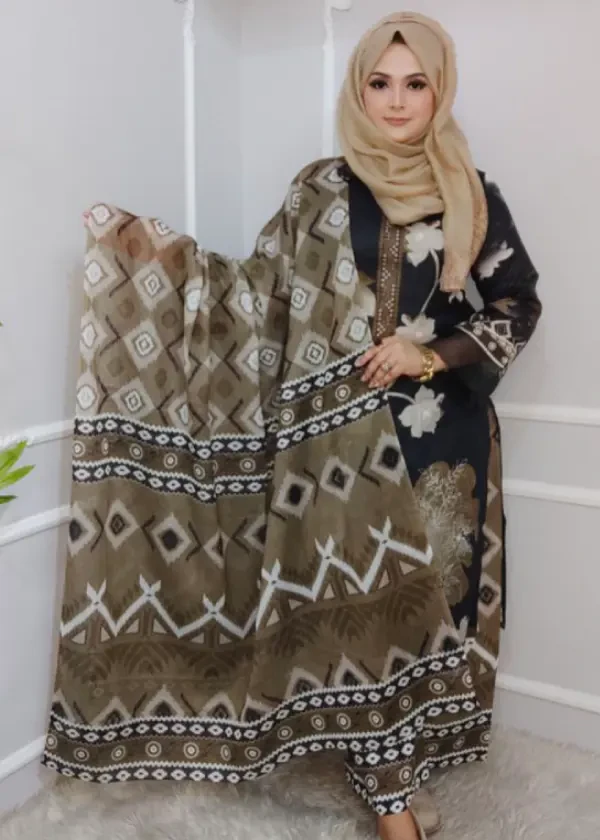 Black Floral monipuri Aye...