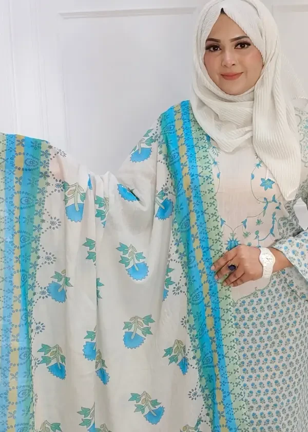 Coco pearl blue lawn