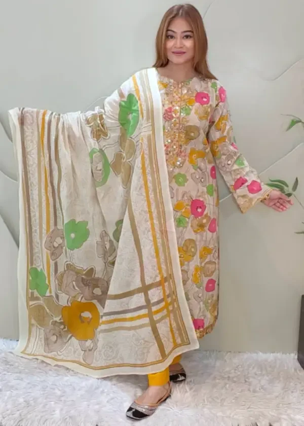 Ganga inspired 3 piece se...