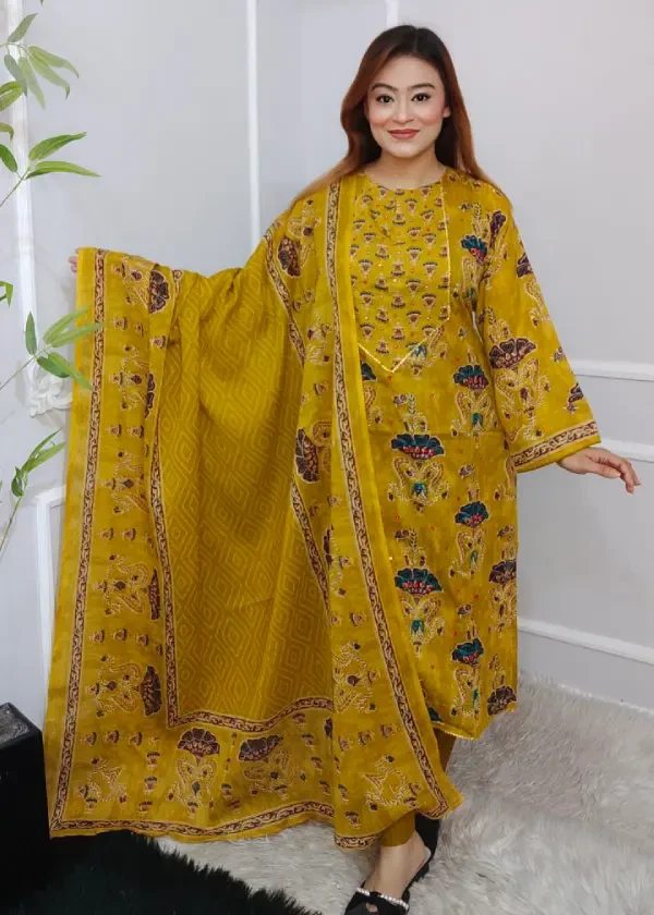 Ikkat Boutique (mastard)